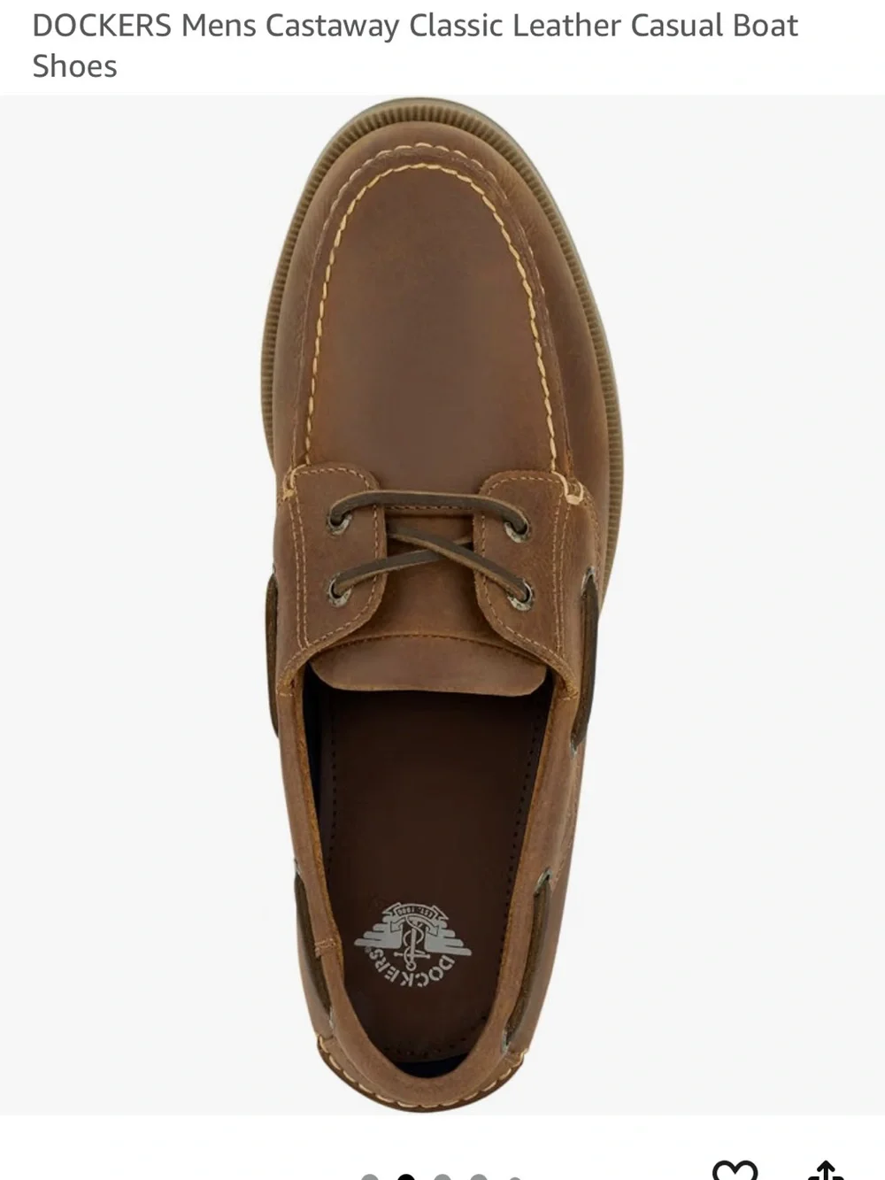 Dockers Brown Leather Classic Boat Shoe